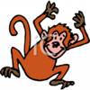 Clipart Image of a Silly Monkey