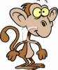 Clipart Image of a Funny  Monkey